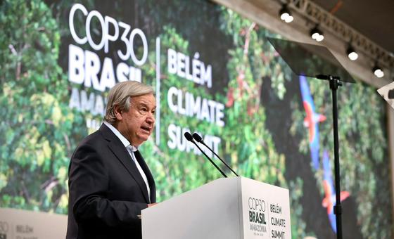Guterres: Belém com COP30 deve levar transformação para a humanidade